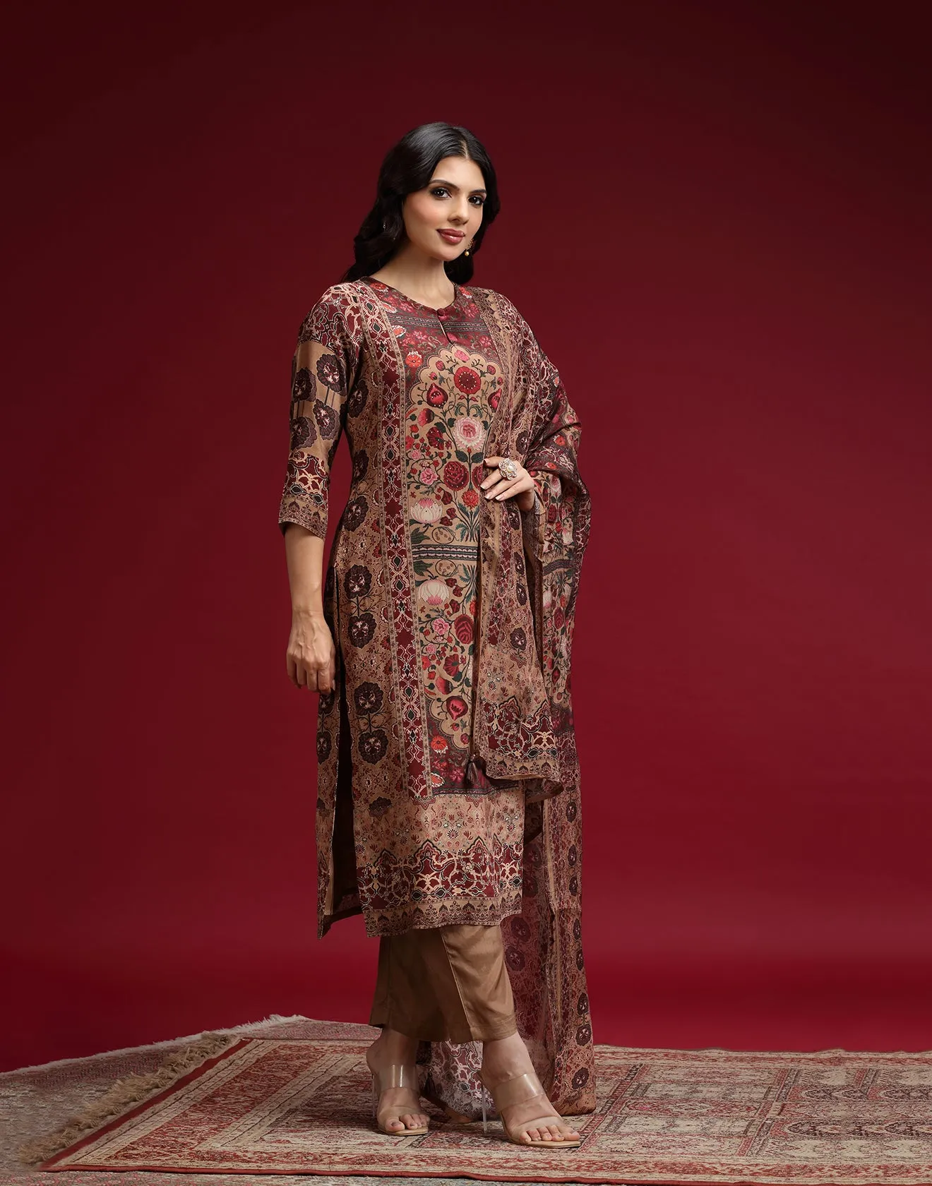 Kamal-E-Khaas Printed Workwear Kurta Set