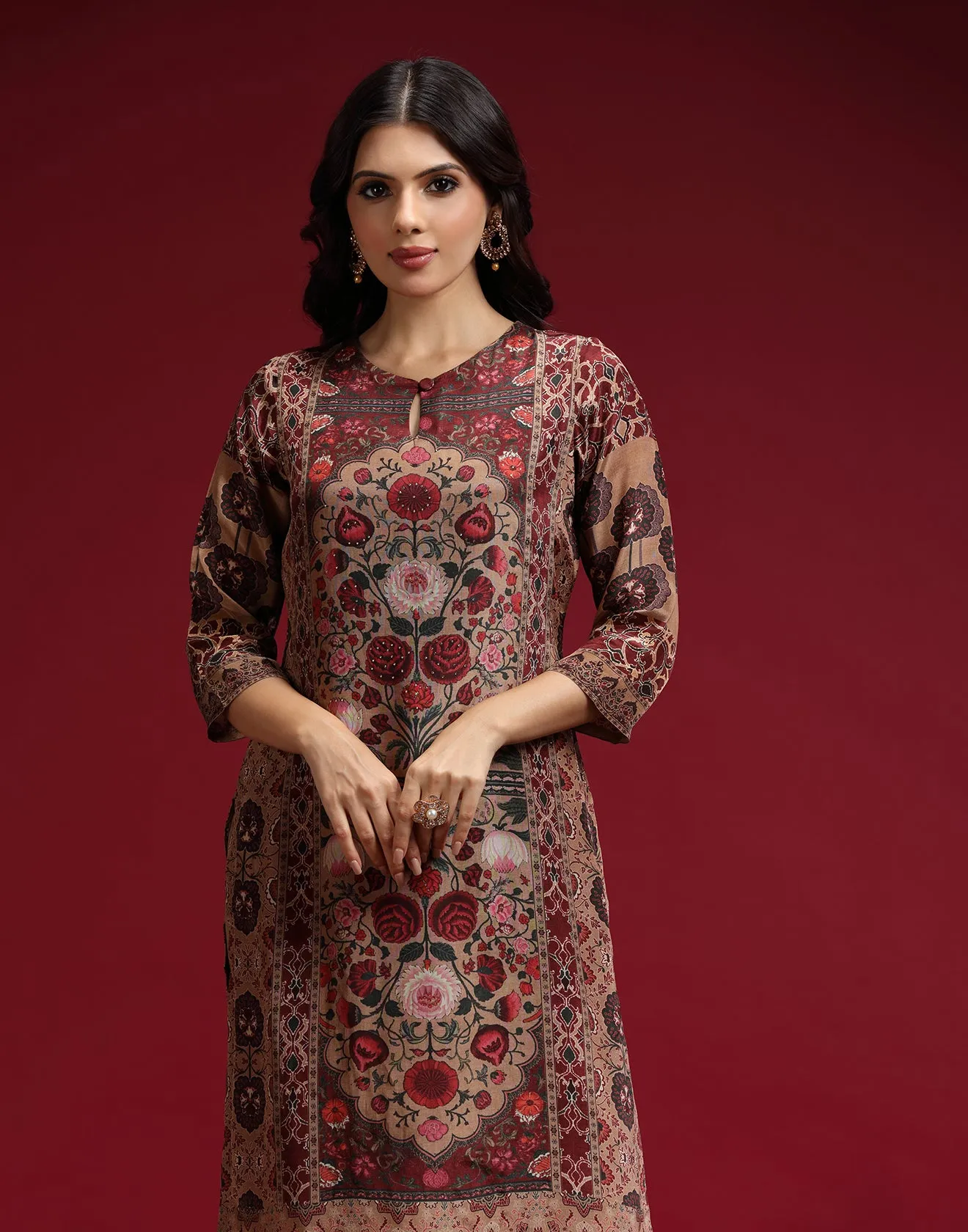Kamal-E-Khaas Printed Workwear Kurta Set