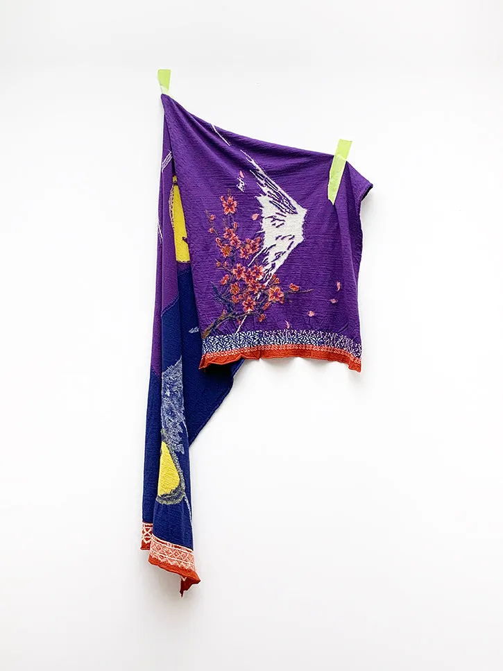 Kapital Compressed Wool Scarf, Sakura Mirrored Fuji