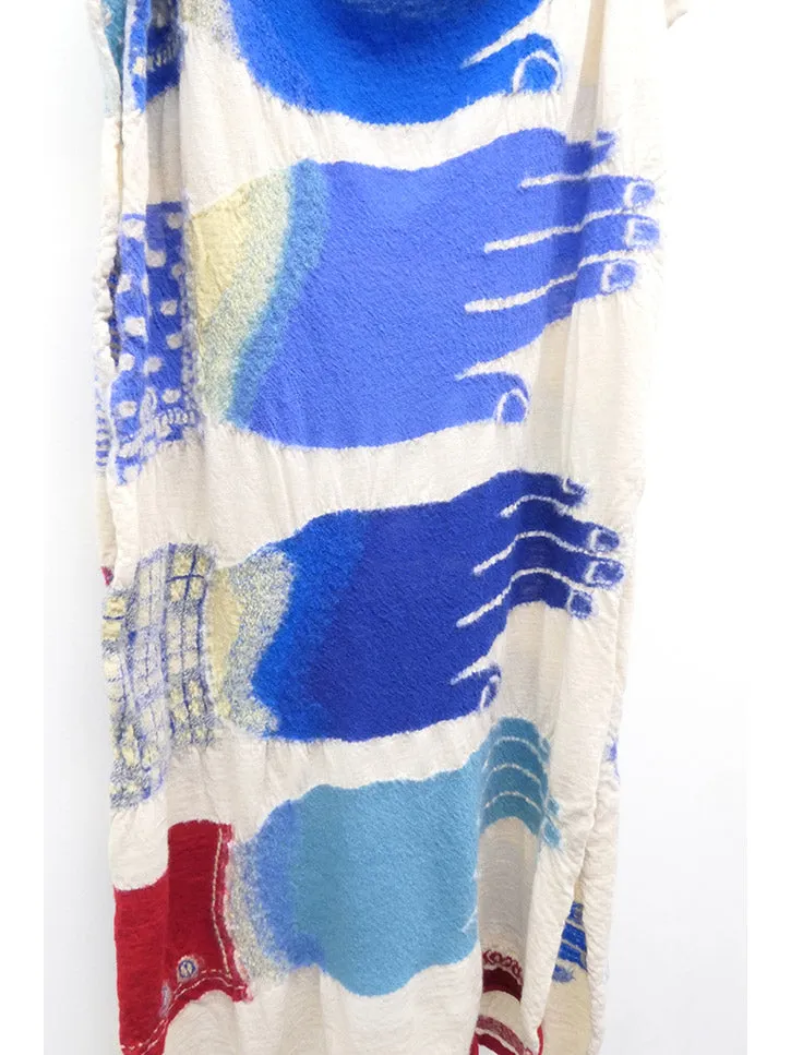 Kapital Compressed Wool Scarf, White