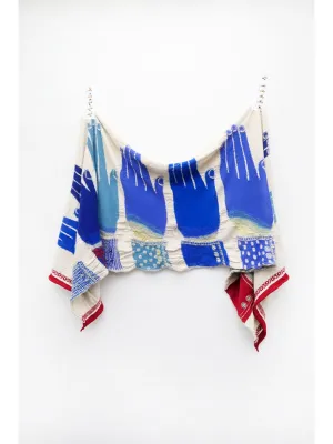 Kapital Compressed Wool Scarf, White