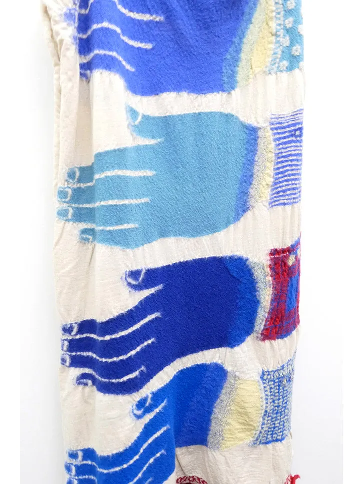 Kapital Compressed Wool Scarf, White