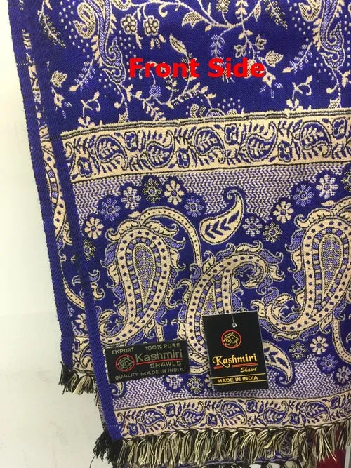 Kashmiri Shawl 100% pure Export Quality Color Blue