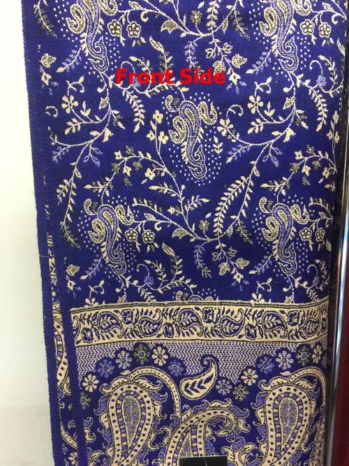 Kashmiri Shawl 100% pure Export Quality Color Blue