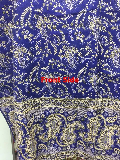 Kashmiri Shawl 100% pure Export Quality Color Blue