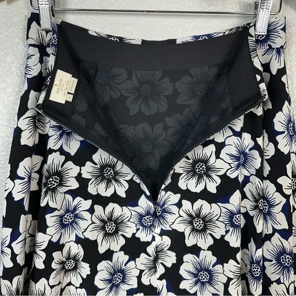 Kate Spade Womens Hollyhock Double Layered Silk Blend Floral Mini Skirt Size 6