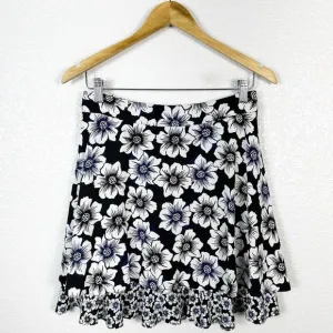 Kate Spade Womens Hollyhock Double Layered Silk Blend Floral Mini Skirt Size 6