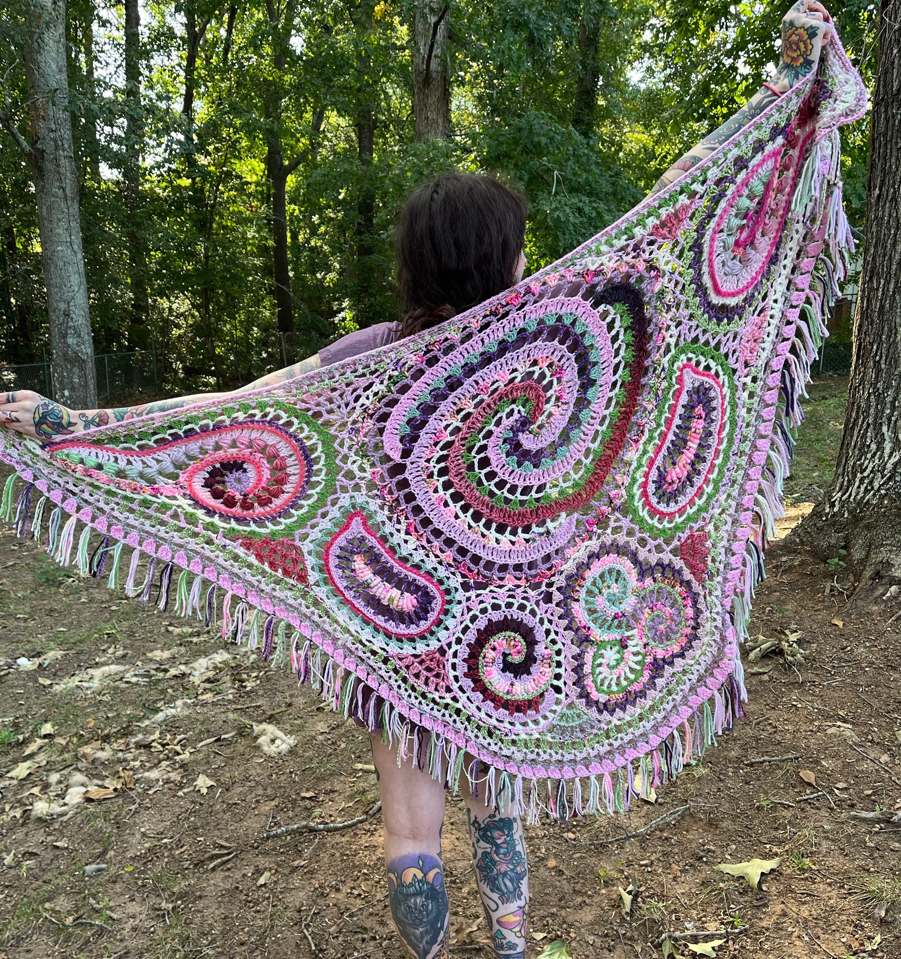 Kawaii Freeform Crochet Shawl