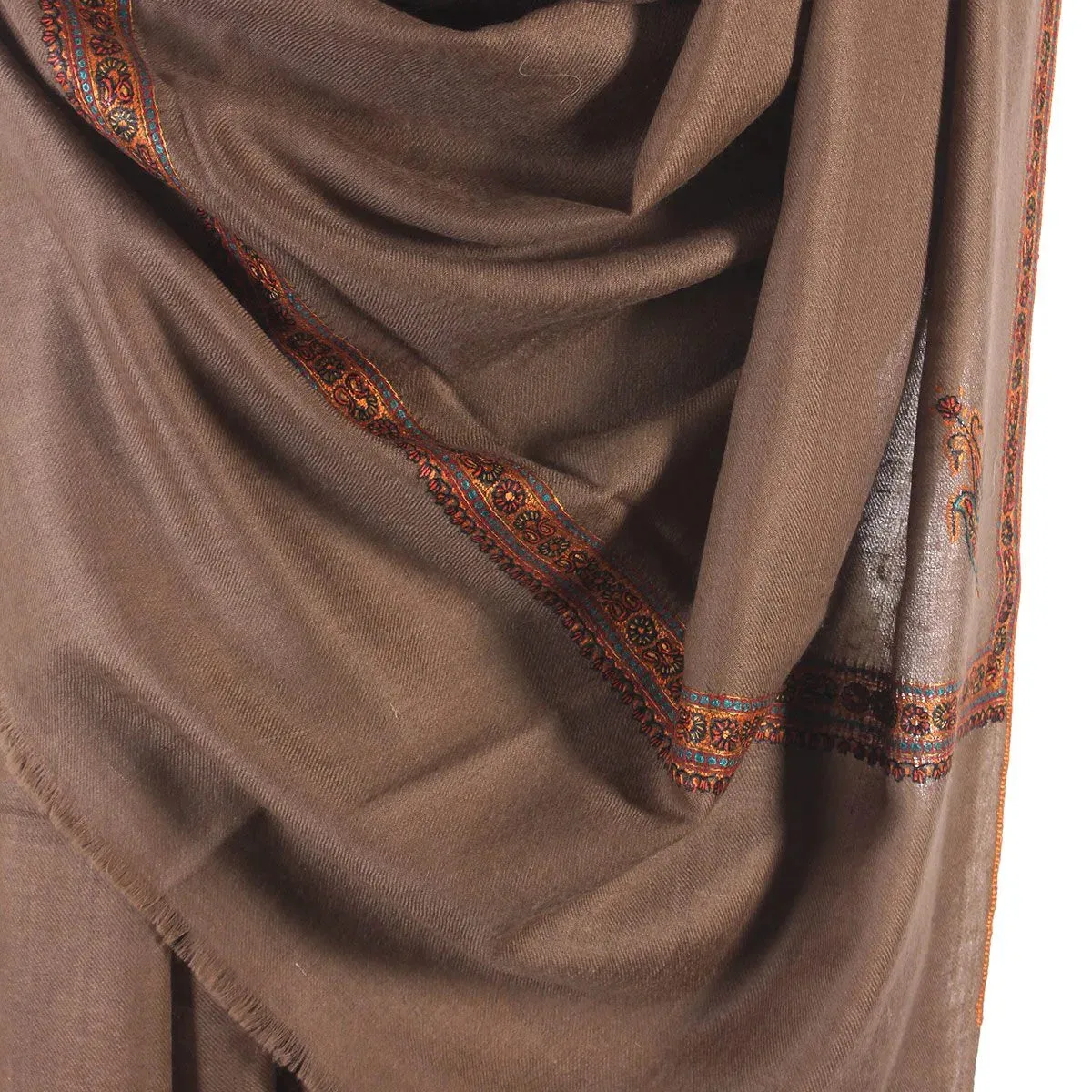 Khudrang sozni Embroidered Hashidaar Pashmina Shawl