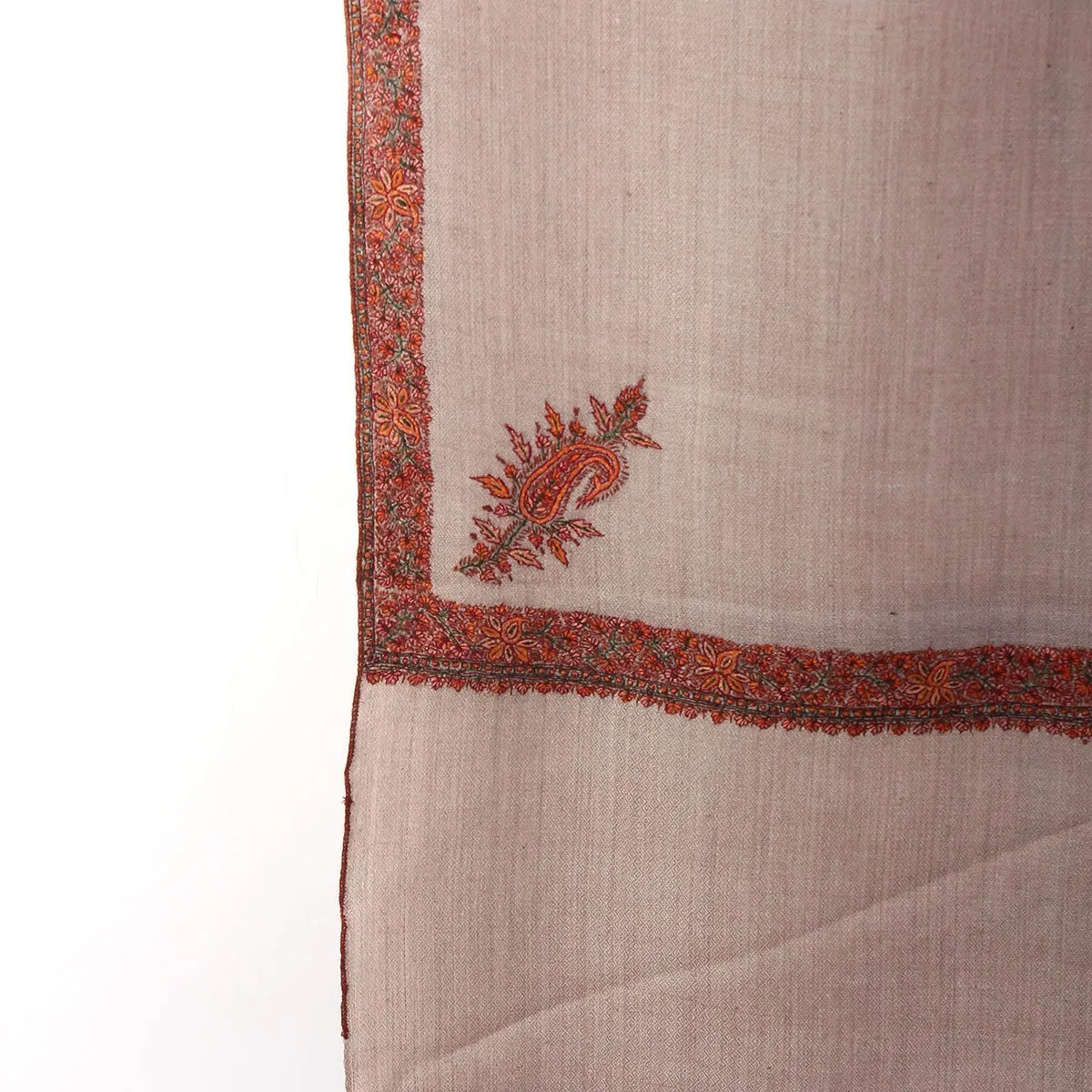 Khudrang sozni Embroidered Hashidaar Pashmina Shawl