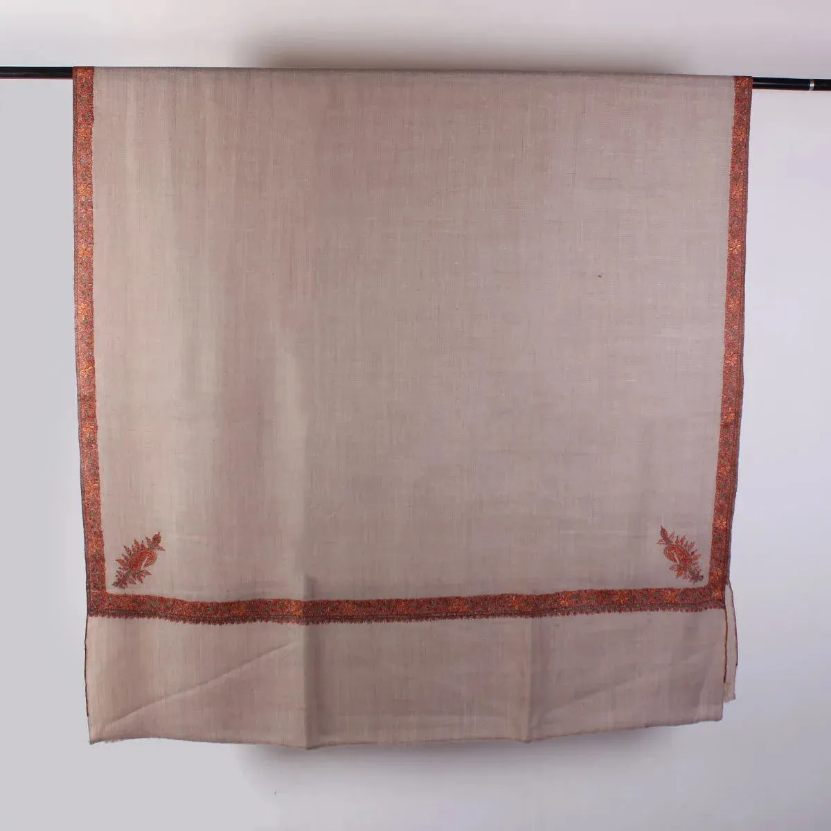 Khudrang sozni Embroidered Hashidaar Pashmina Shawl
