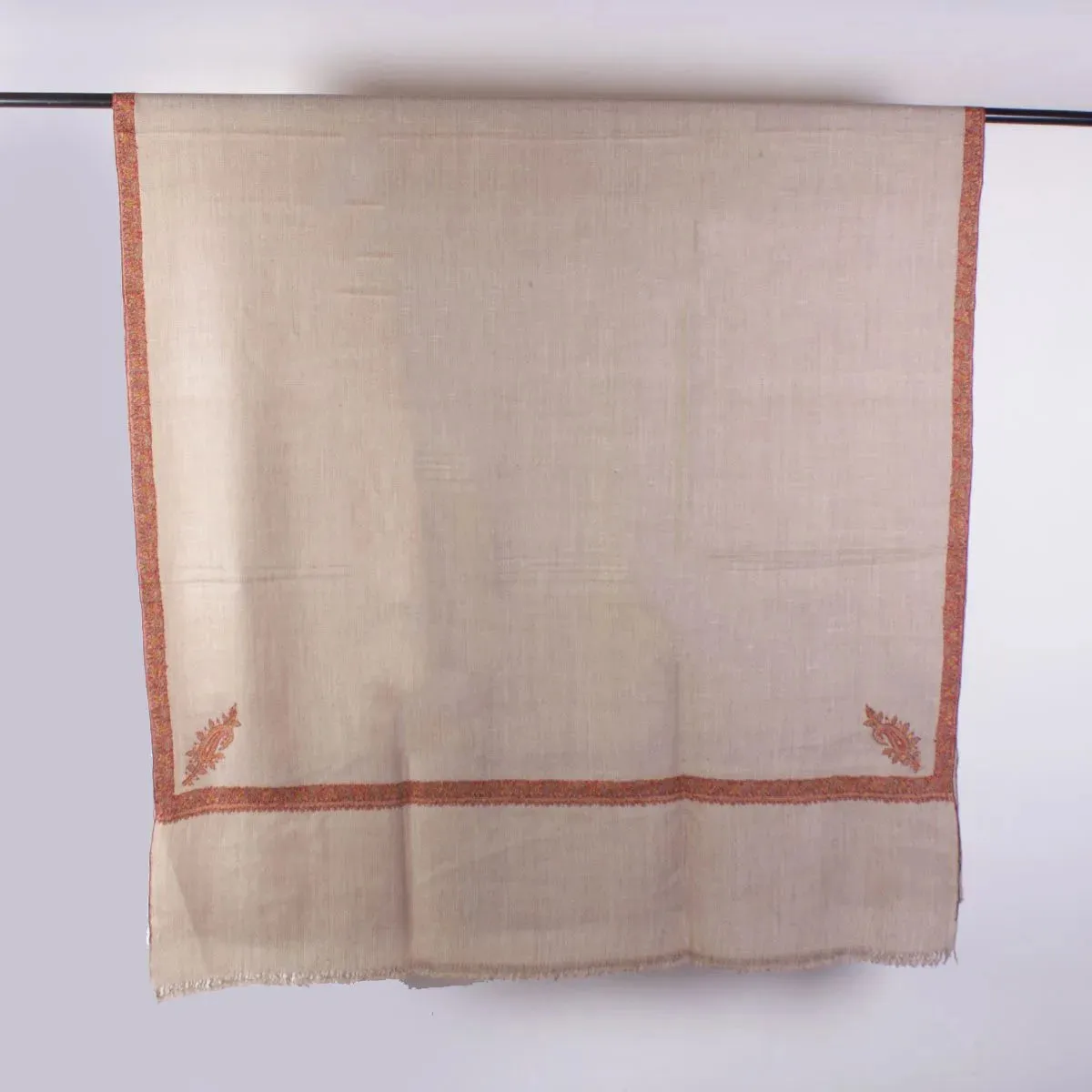 Khudrang sozni Embroidered Hashidaar Pashmina Shawl