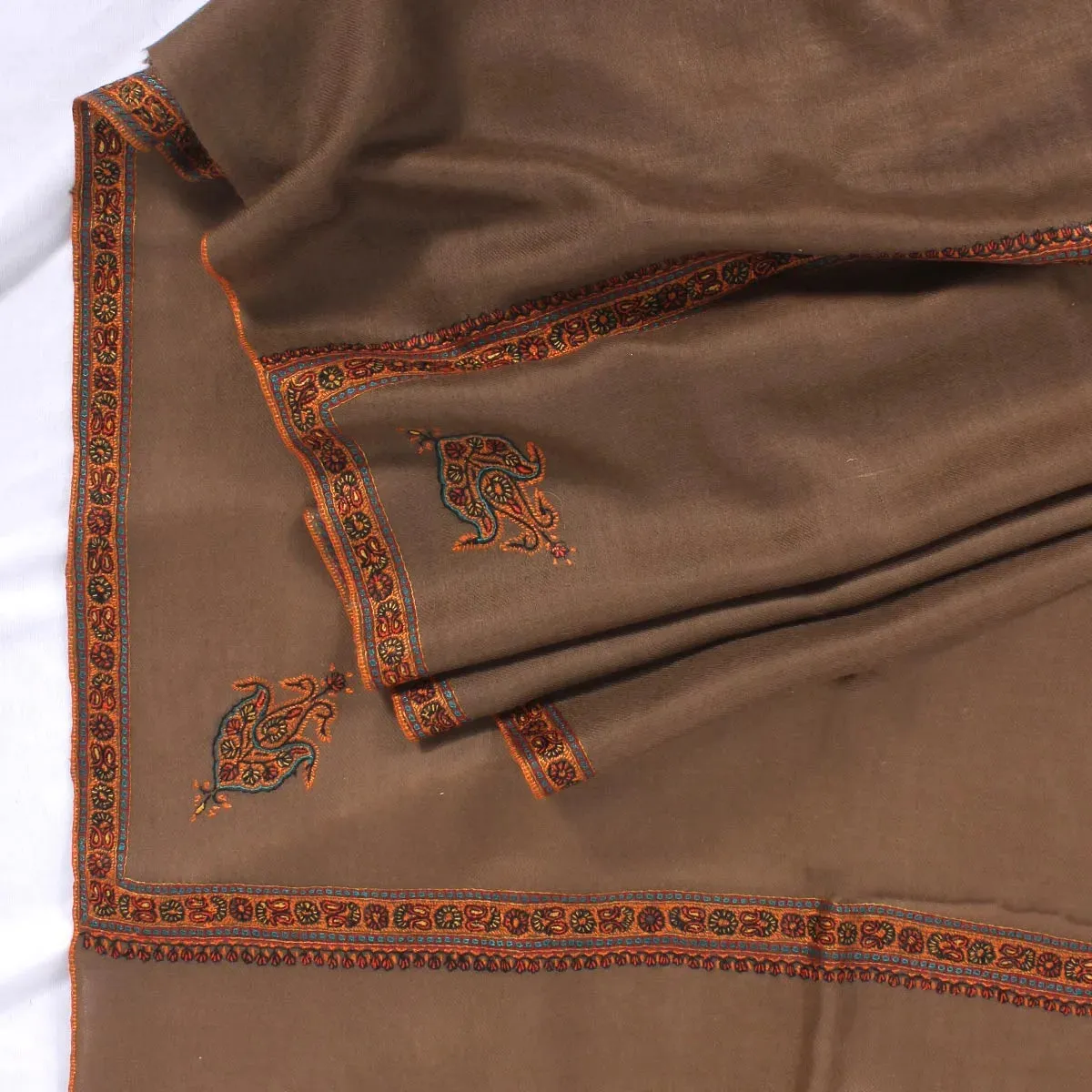 Khudrang sozni Embroidered Hashidaar Pashmina Shawl