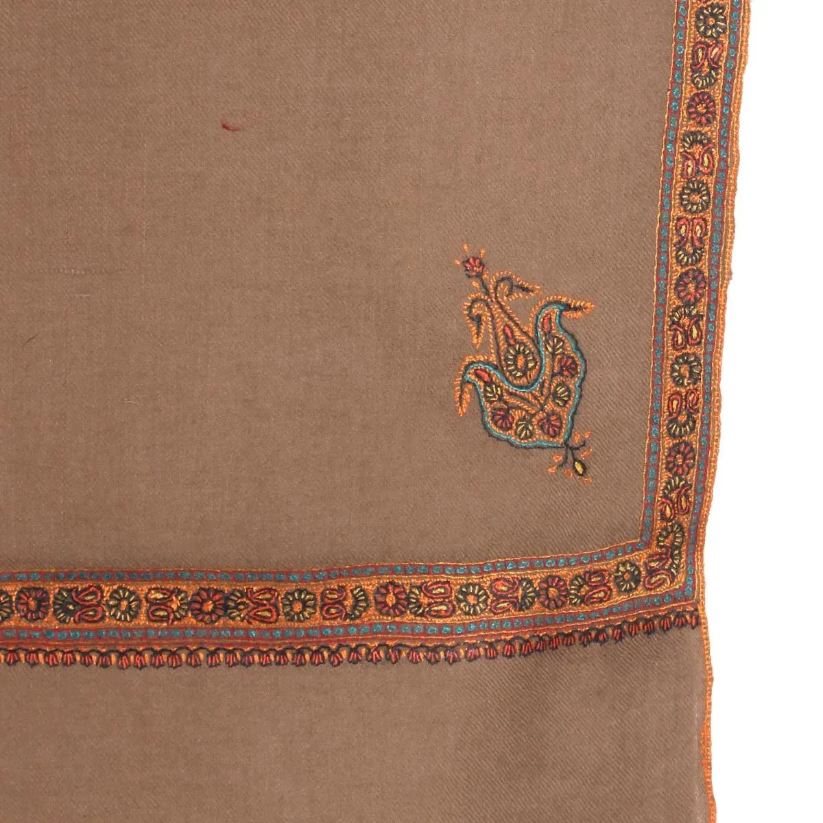 Khudrang sozni Embroidered Hashidaar Pashmina Shawl
