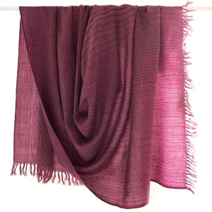 Kilmora Handwoven Throw in Mauve Stripes