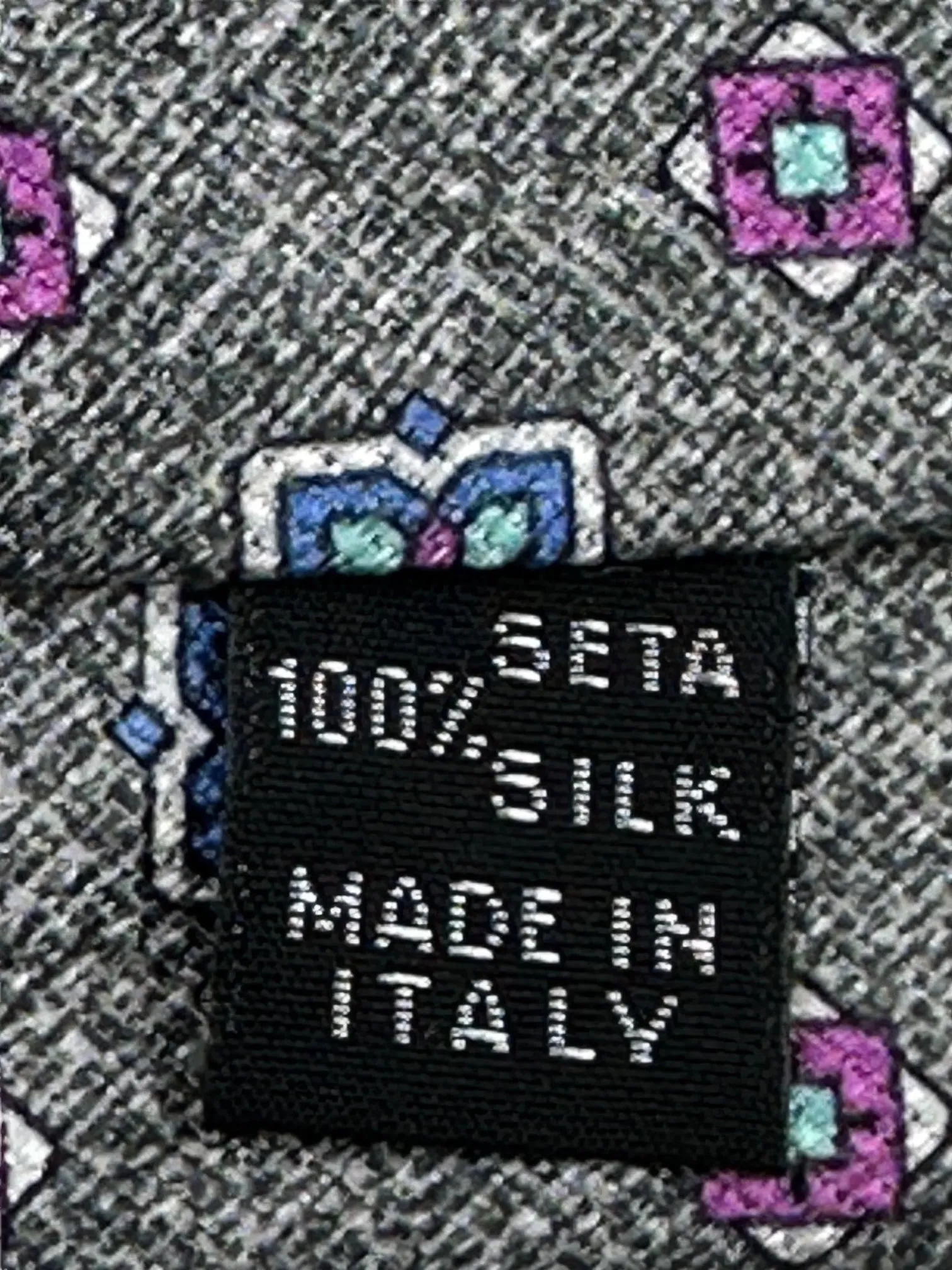 Kiton 5-Fold Light Grey Untipped Silk Tie