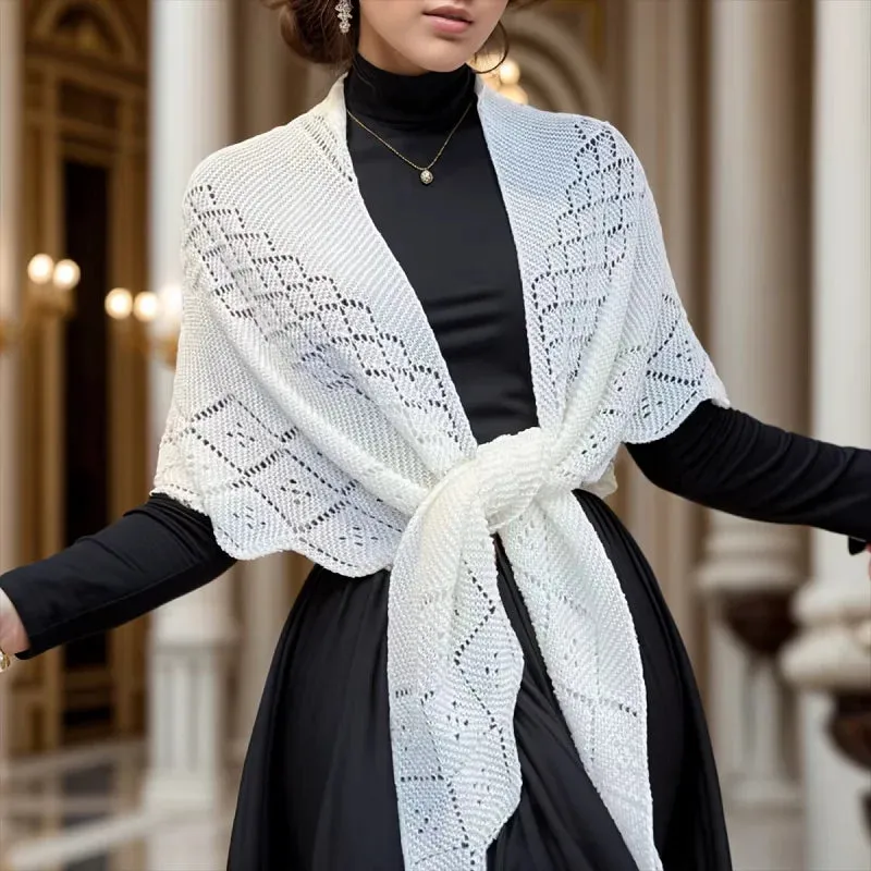 Knitted Hollow Out Shawl Wrap