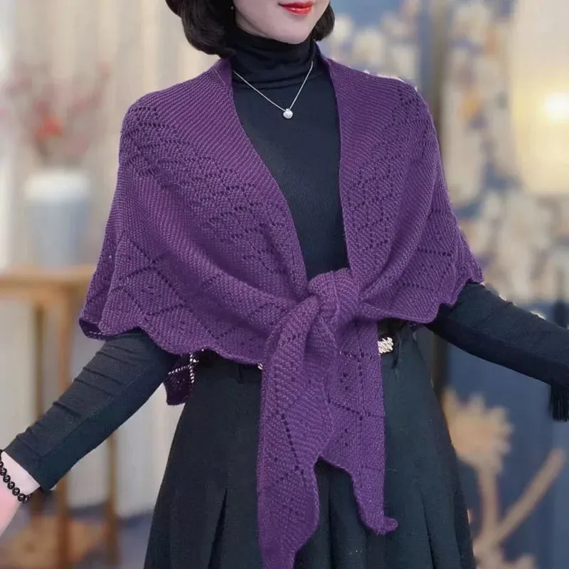 Knitted Hollow Out Shawl Wrap