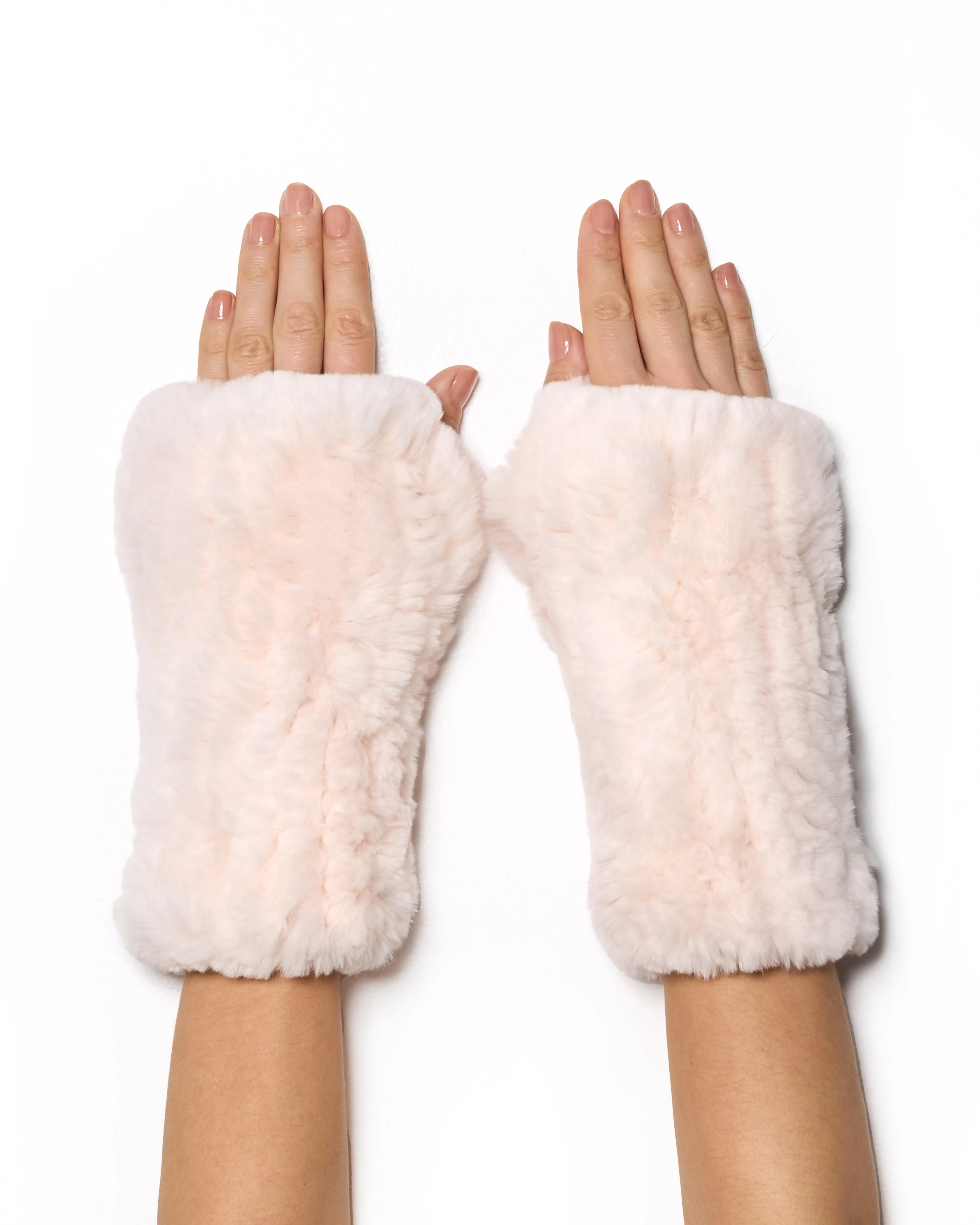 Knitted Rex Rabbit scarf and Gloves Set