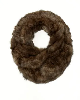 Knitted Sable Section Infinity Scarf