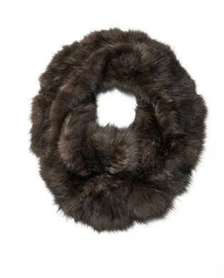 Knitted Sable Section Infinity Scarf