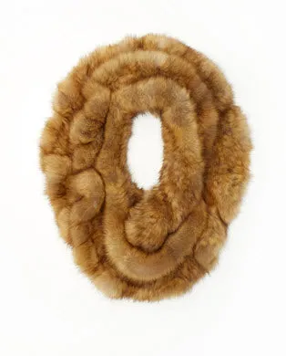 Knitted Sable Section Infinity Scarf