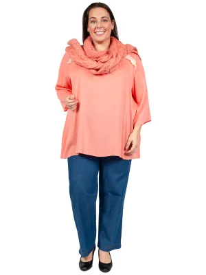 Knitted Scarf - Coral*