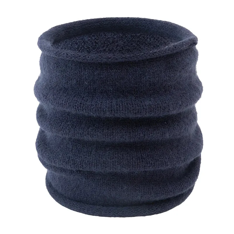 Knitted Scarf Winter Warm Snood Scarves Solid Thicken Wool Fur Neck Warmer Unisex Men Neck Scarfs Ring Female Pullover Scarf