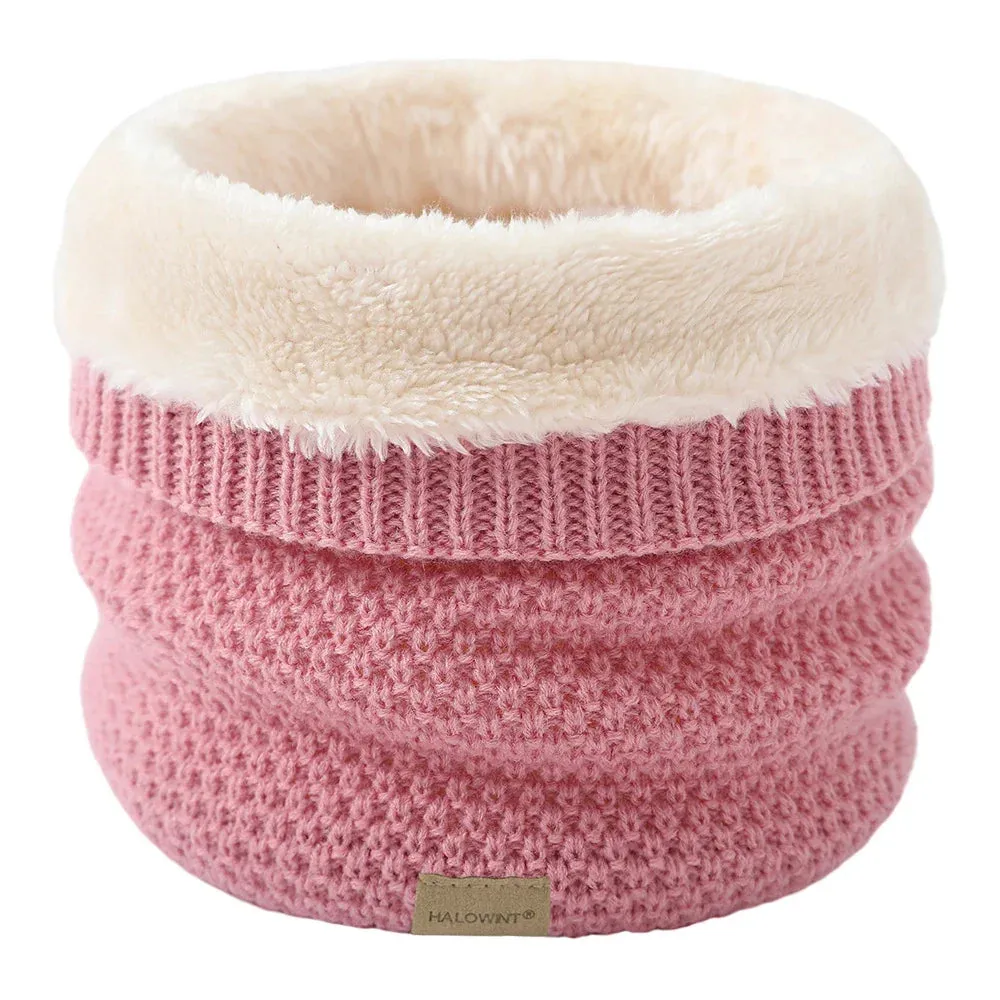 Knitted Scarf Winter Warm Snood Scarves Solid Thicken Wool Fur Neck Warmer Unisex Men Neck Scarfs Ring Female Pullover Scarf
