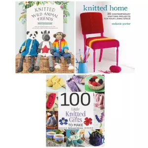 Knitted Wild Animal Friends,100 Little Knitted Gifts, Knitted Home 3 Books Set