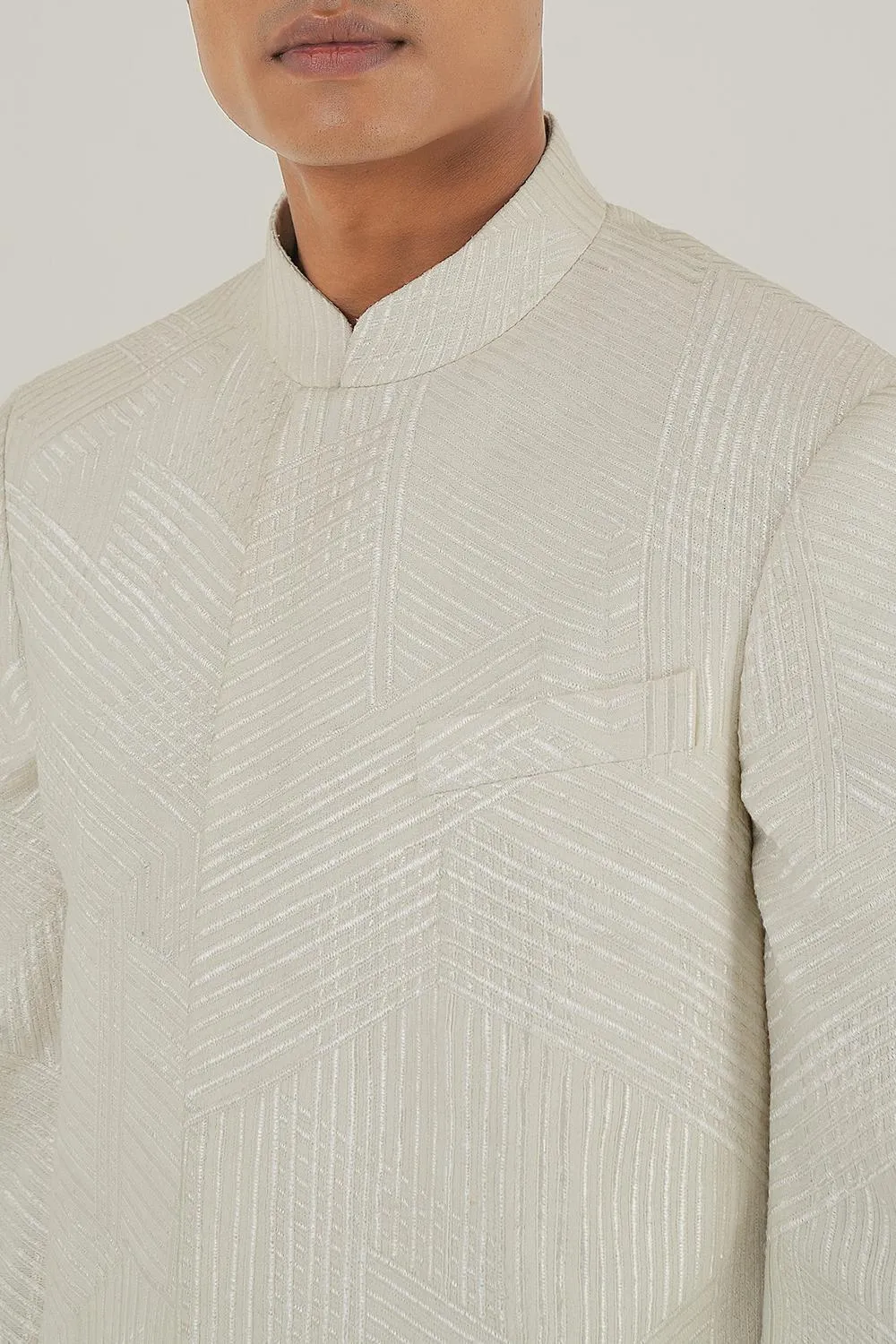 Lace Embroidery Bandhgala