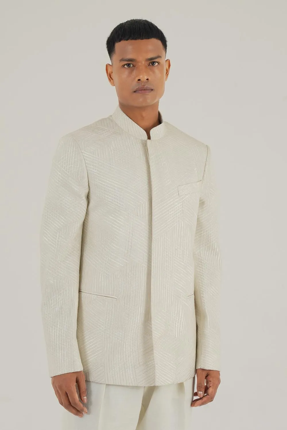 Lace Embroidery Bandhgala
