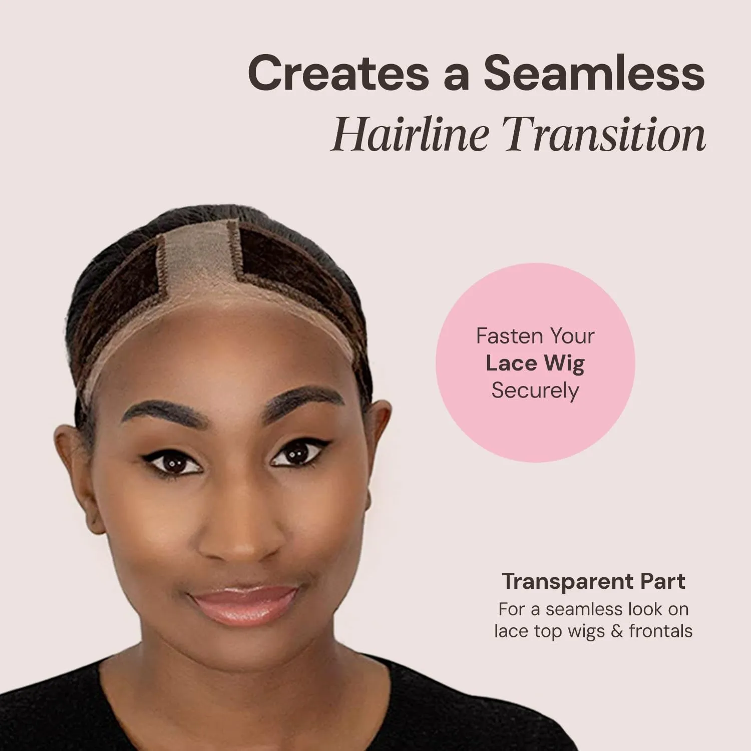 Lace Wigrip, Premium Lace Wig Band for Women, Fully Adjustable Wig Grip, Reinforced Swiss Lace by HAIRLINE, Secure Velvet Headband, Glueless, Chocolate Brown