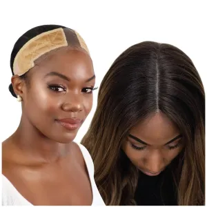 Lace Wigrip, Premium Lace Wig Band for Women, Fully Adjustable Wig Grip, Reinforced Swiss Lace by HAIRLINE, Secure Velvet Headband, Glueless, Nude