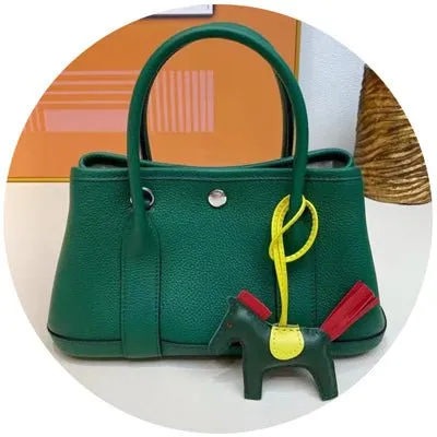 Large capacity real leather handbag