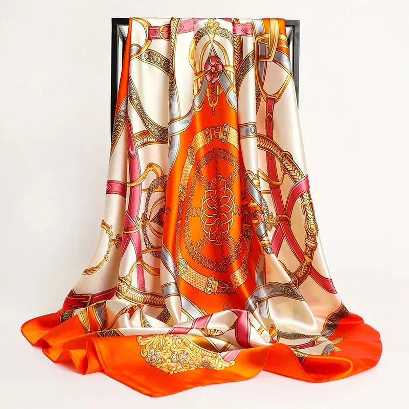 Large Silk Satin Scarves For Women