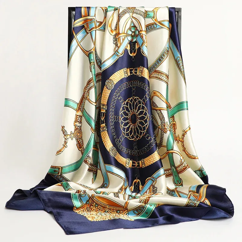 Large Silk Satin Scarves For Women