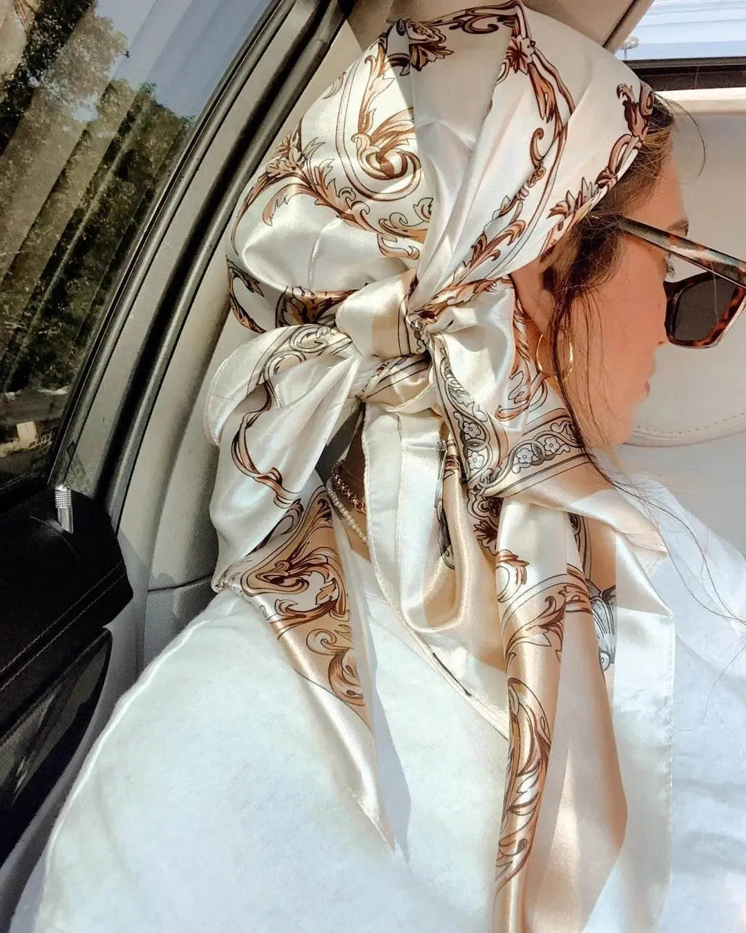 Large Silk Satin Scarves For Women