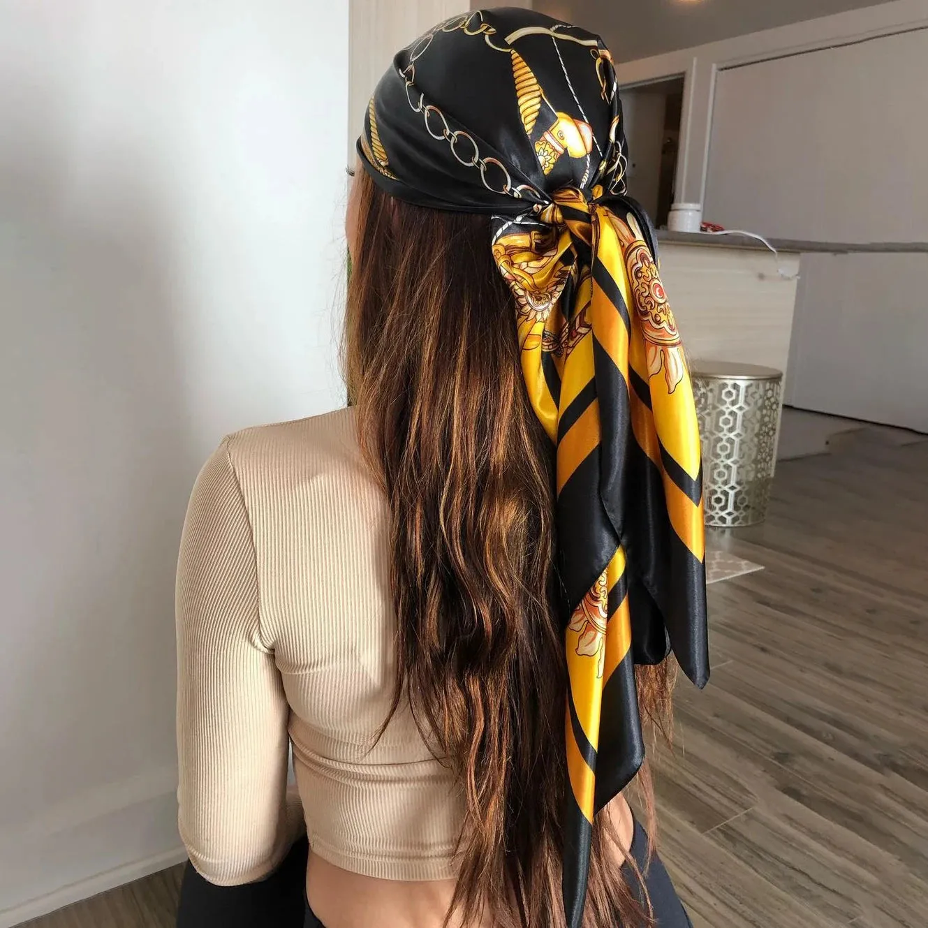 Large Silk Satin Scarves For Women