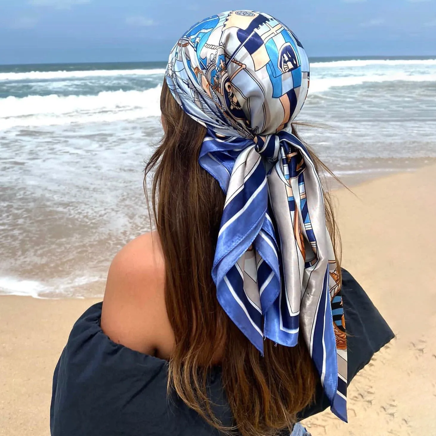 Large Silk Satin Scarves For Women