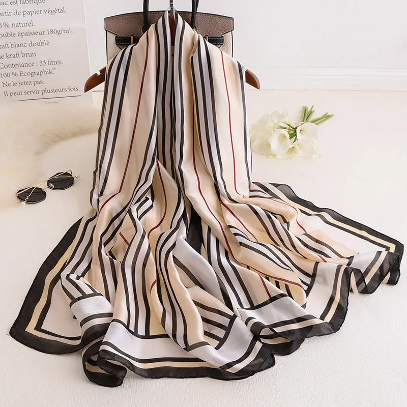Latest printed brand  long muslim wrap scarves silk shawl
