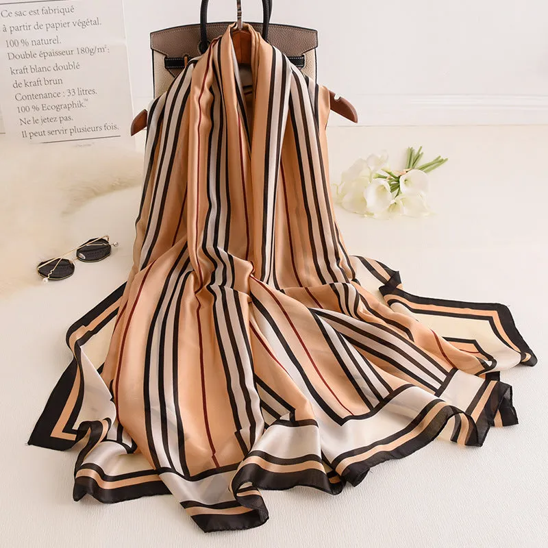 Latest printed brand  long muslim wrap scarves silk shawl