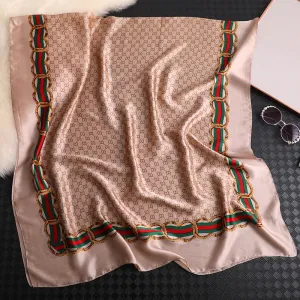 Latest printed brand  long muslim wrap scarves silk shawl