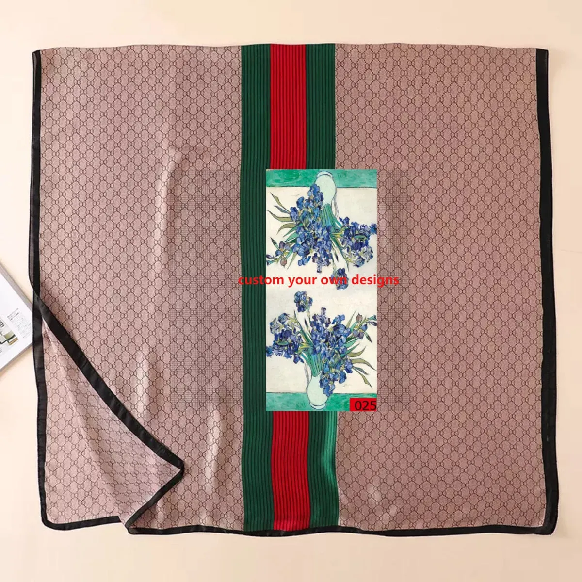 Latest printed brand  long muslim wrap scarves silk shawl