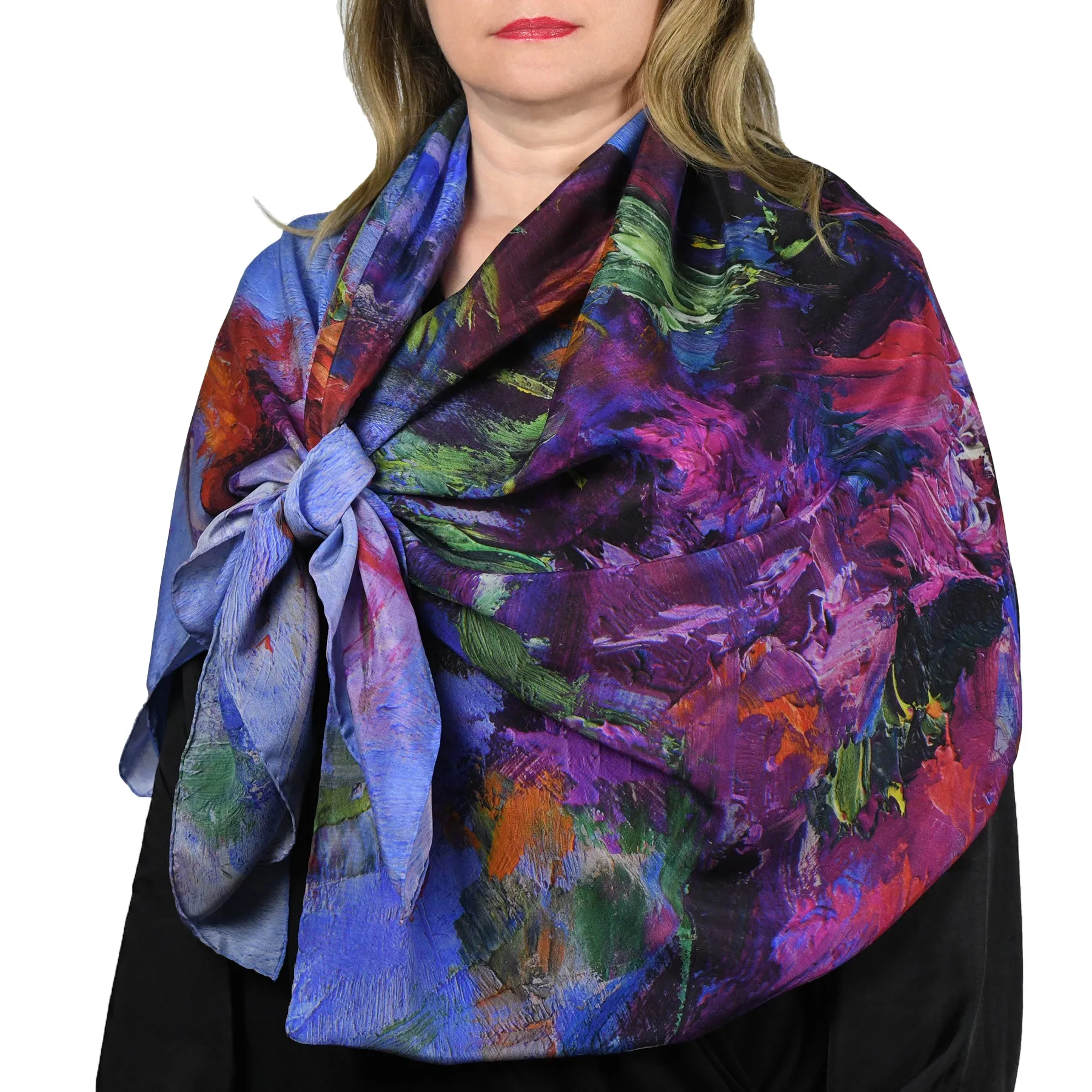 Lavender Dream, 53-inch Square Italian Silk Scarf