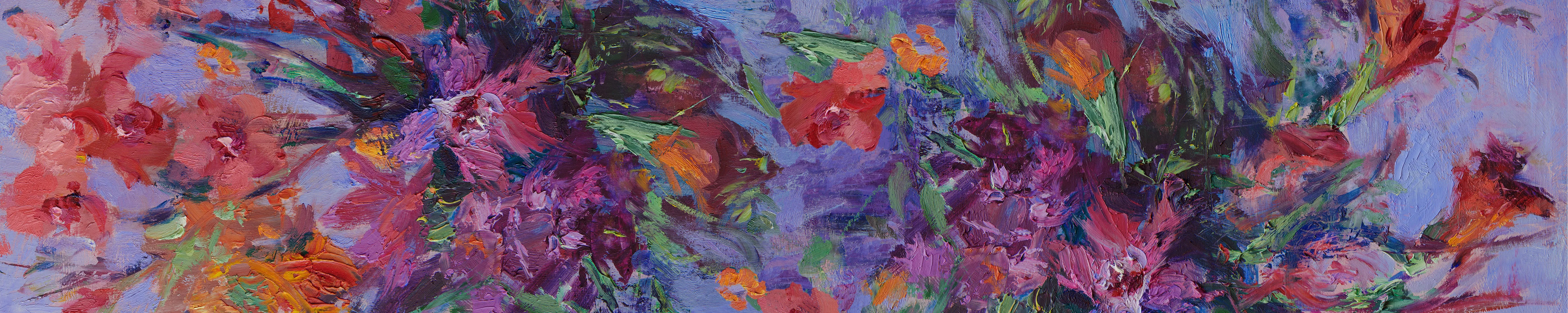 Lavender Dream, 75x16-inch Long Italian Silk Scarf