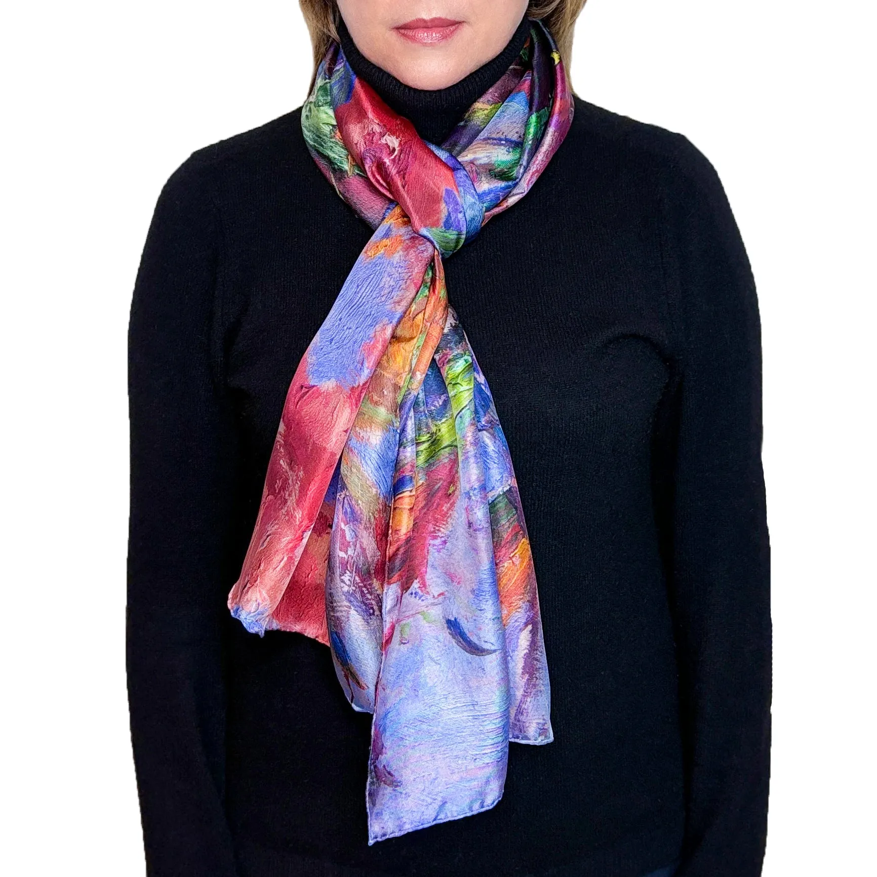 Lavender Dream, 75x16-inch Long Italian Silk Scarf
