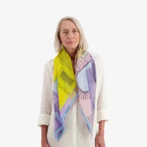 LAVENDER PARIS SQUARE SCARF