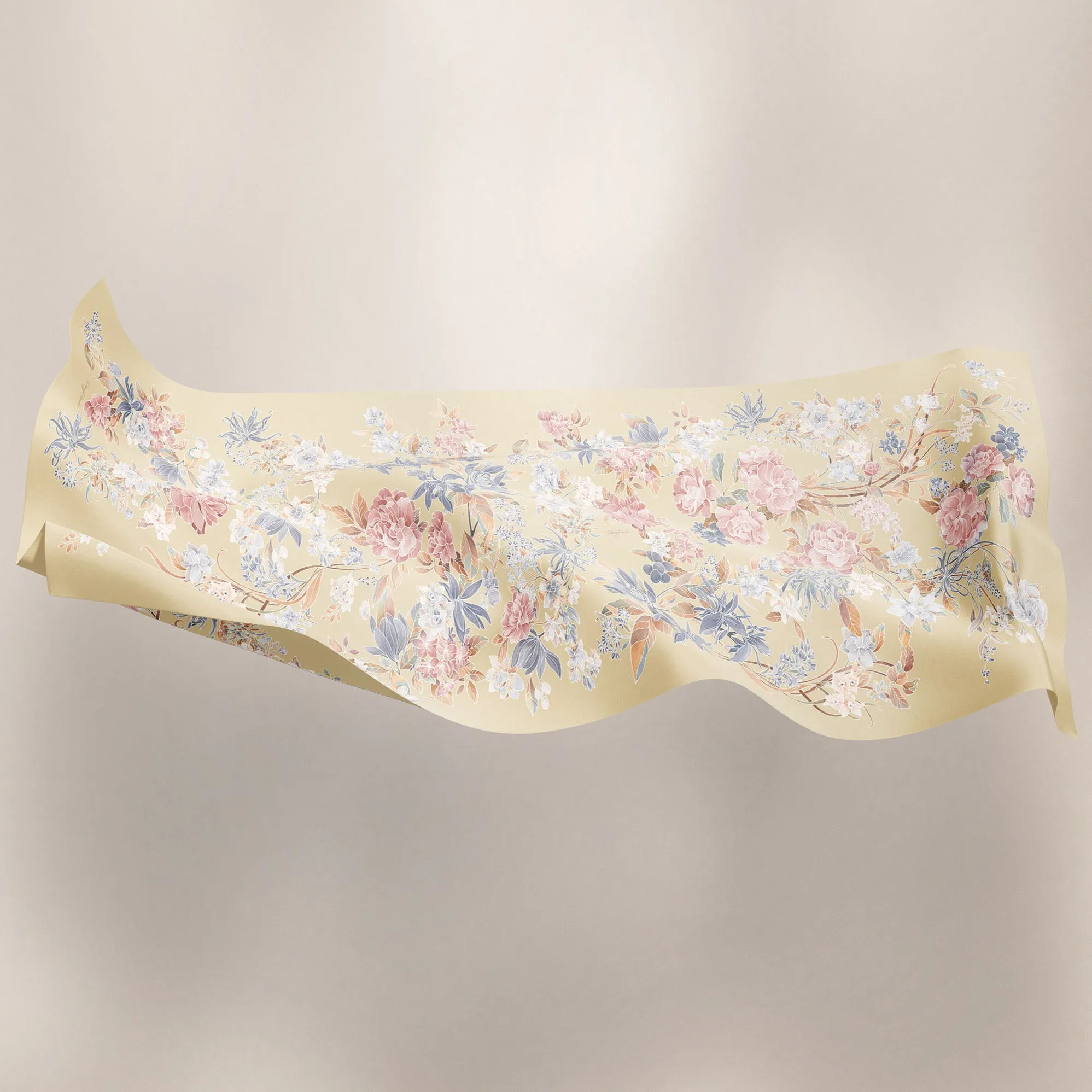 LE Batik Floral in Soft Gold