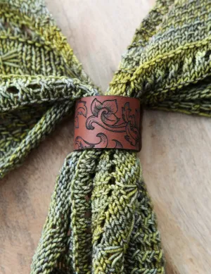 Leather Shawl Cuff - Filigree